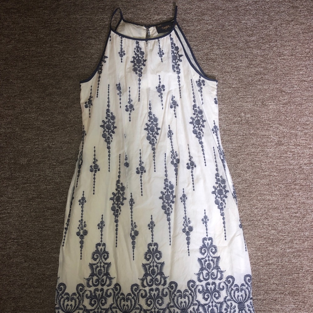 Blue & white dress